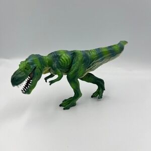 T-Rex Dinosaur Toy‎ Figure Green Movable Jaw Kids Toy Jurassic Style